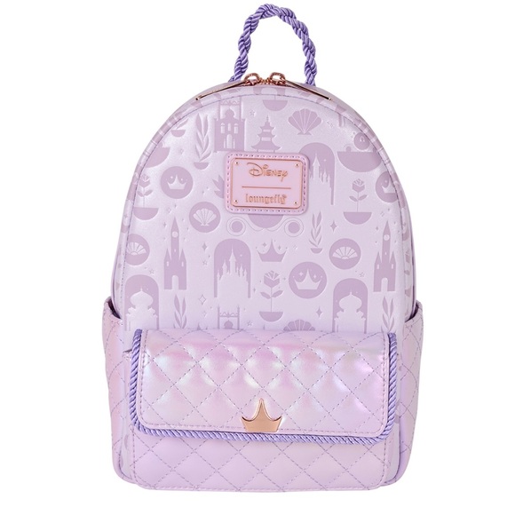 Loungefly Disney Princess iridescent all over print  Backpack Hard Tag New! main image 5